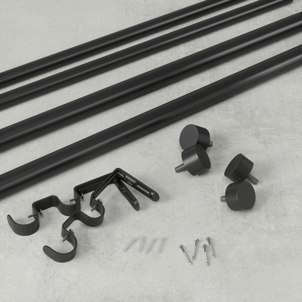 Oceľová roztiahnuteľná dvojitá garniža 91 - 168 cm Cappa - Umbra-image-4