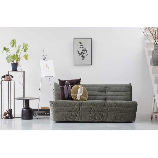 Zelená zamatová pohovka 160 cm Bag – WOOOD-image-4