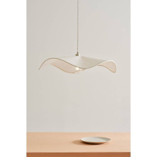 Krémovobiele papierové závesné svietidlo ø 70 cm Monchi – Jotex-image-1