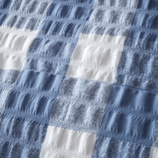 Modré flanelové obliečky na dvojlôžko 200x200 cm Gingham Check – Catherine Lansfield-image-4