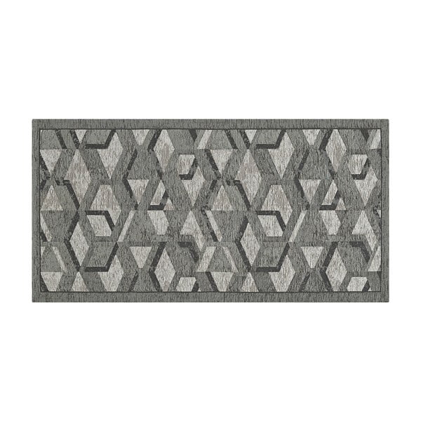 Sivo-čierny behúň Floorita Hypnotik, 55 x 140 cm-image-2