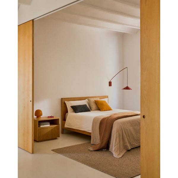 Svetlohnedý bavlnený prešívaný pléd 180x260 cm Isor – Kave Home-image-1