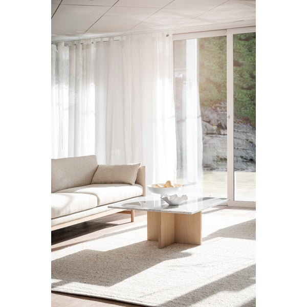 Biely mramorový konferenčný stolík 90x90 cm Brooksville - Rowico-image-3