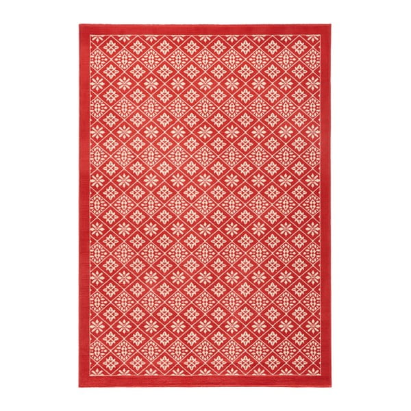 Červený koberec Hanse Home Gloria Tile, 80 x 300 cm