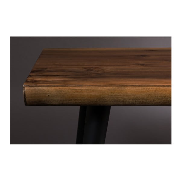 Lavica s čiernymi oceľovými nohami Dutchbone Alagon, dĺžka 160 cm-image-2