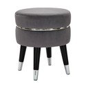 Sivá zamatová podnožka Paris – Mauro Ferretti