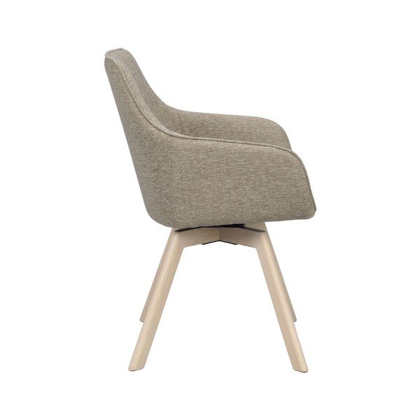 Béžové čalúnené jedálenské kreslá v súprave 2 ks Alison – Rowico-image-3