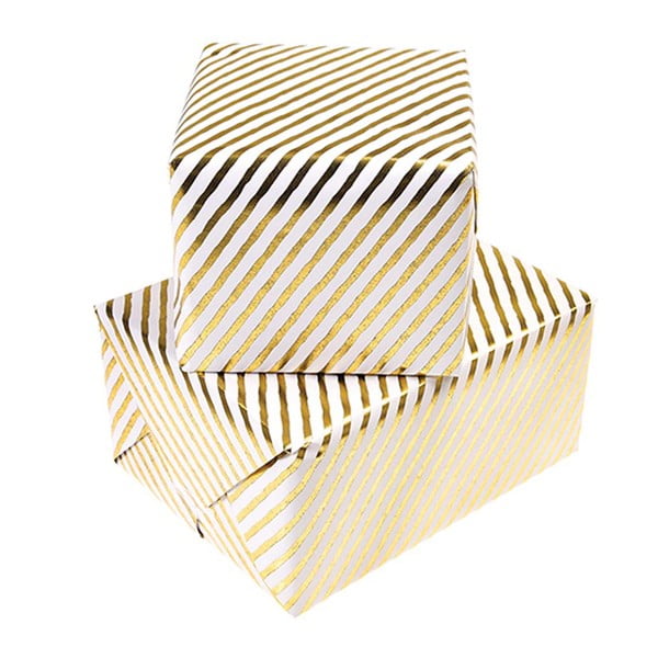 Sada 25 listov baliaceho papiera so zlatou potlačou Rex London Stripes