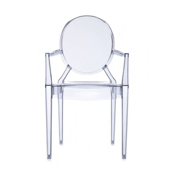 Plastová stolička Kartell Louis Ghost, svetlomodrá