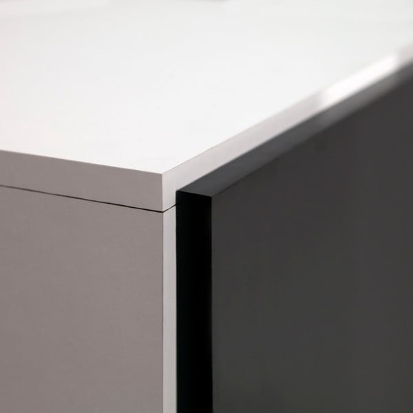 Čierna skrinka na topánky s bielym korpusom Symbiosis Bamboo-image-4