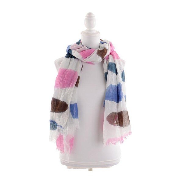 Šatka/pareo BLE Inart 100x200 cm, modrá/ružová