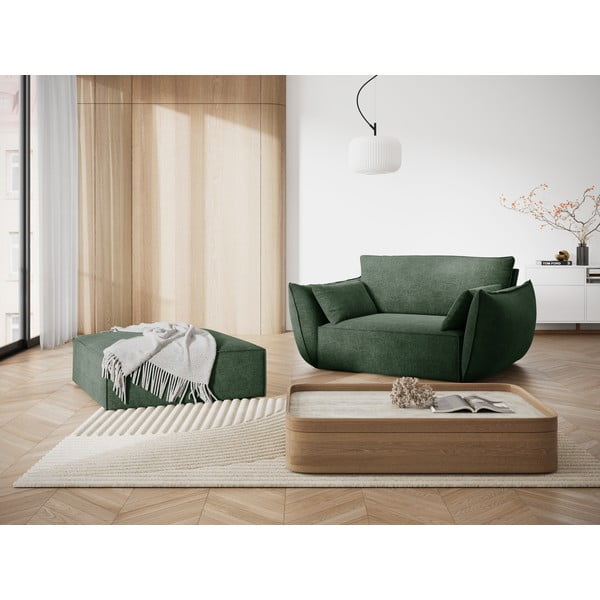 Tmavozelené kreslo Vanda - Mazzini Sofas-image-1
