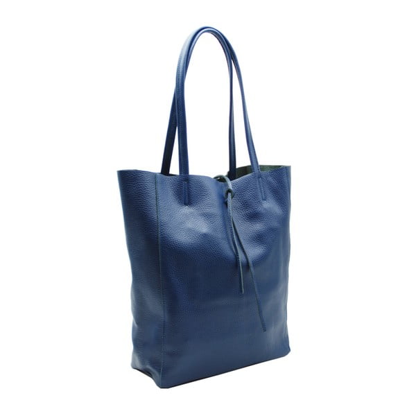 Modrá kabelka z pravej kože Andrea Cardone Borse Donna