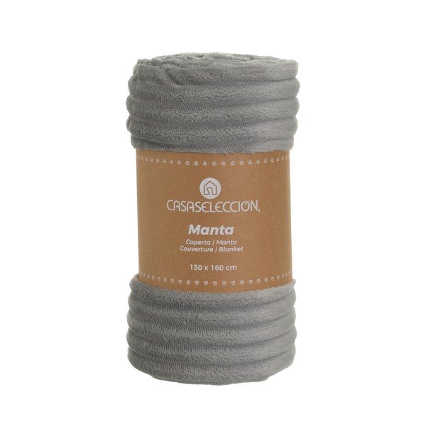 Sivá deka z mikroplyšu 130x160 cm Fur Velvet – Casa Selección-image-4