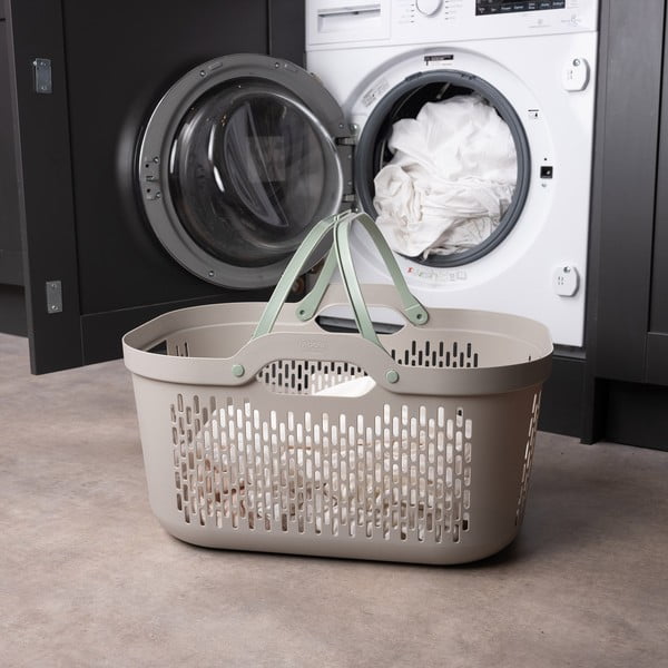 Svetlohnedý plastový kôš na bielizeň 45 l – Addis-image-3