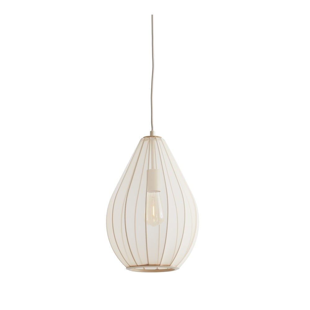 E-shop Béžové závesné svietidlo s textilným tienidlom ø 28 cm Itela – Light & Living
