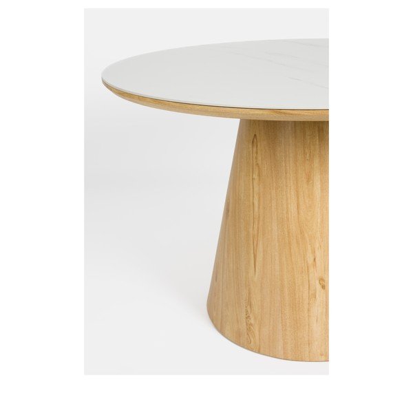 Okrúhly jedálenský stôl s doskou z kameňa ø 115 cm Almira – White Label-image-3