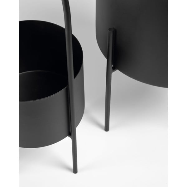 Kovové obaly na kvetináče v súprave 2 ks ø 25 cm Mash – Kave Home-image-4