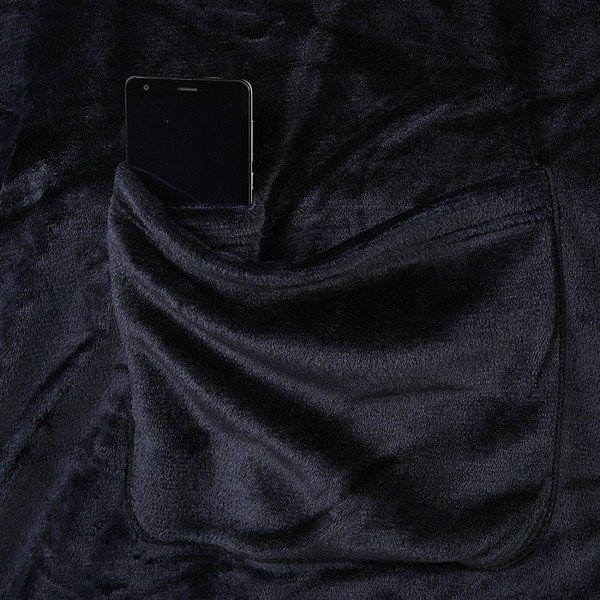 Čierna televízna deka z mikrovlákna DecoKing Lazy, 200 × 170 cm-image-3