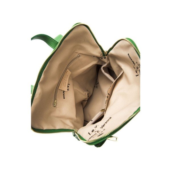 Zelený kožený dámsky batoh f.e.v. by Francesca E. Versace Ramona-image-3