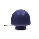 Tmavomodrá stolová lampa so skleneným tienidlom (výška  20 cm) Reig – Kave Home