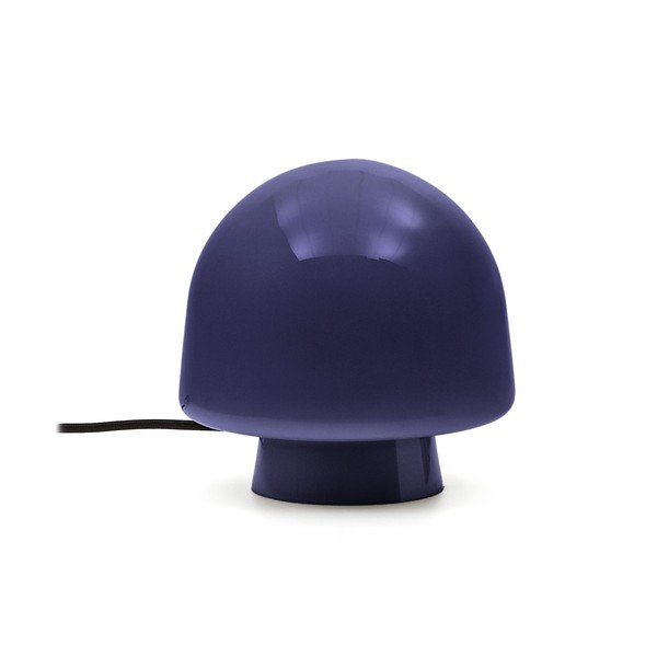 Tmavomodrá stolová lampa so skleneným tienidlom (výška  20 cm) Reig – Kave Home