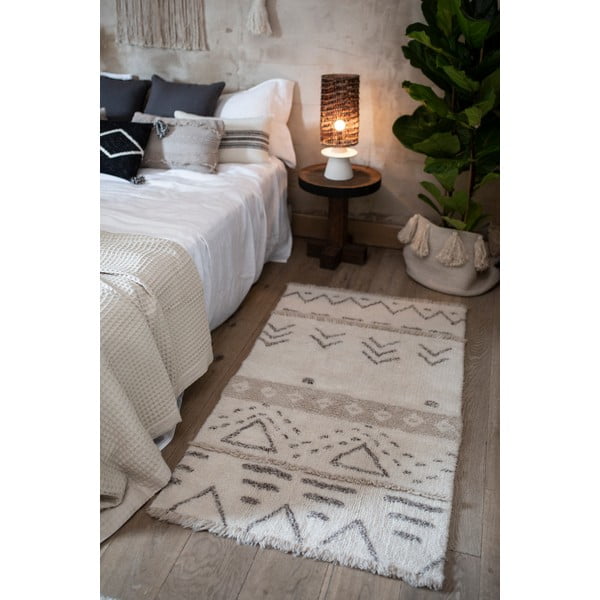 Krémový prateľný ručne tkaný vlnený koberec 80x140 cm Lakota Day – Lorena Canals-image-3