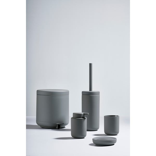 Sivý kúpeľňový odpadkový kôš s pedálom Zone UME, 4 l-image-1