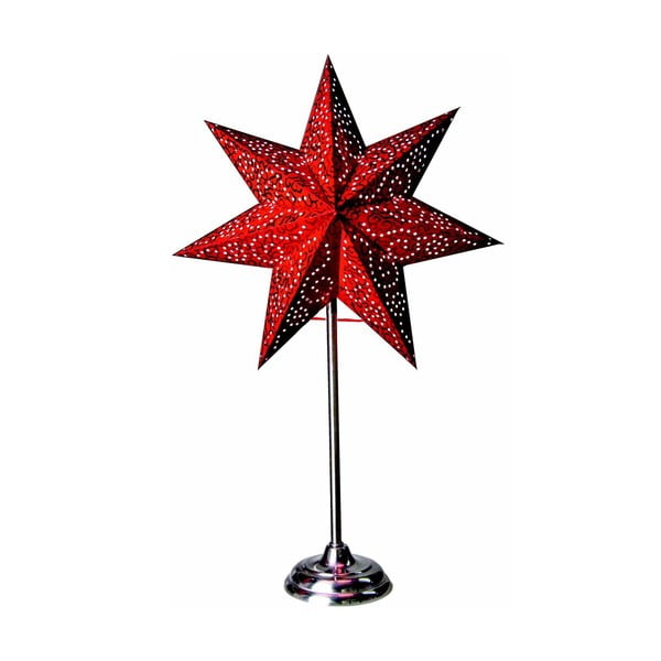 Svietiaca hviezda so stojanom Best Season Antique Red, 55 cm