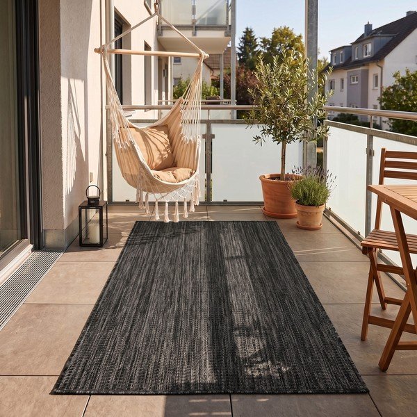 Čierny vnútorný a vonkajší koberec 80x150 cm Mira 1450 – Ayyildiz Carpets-image-1