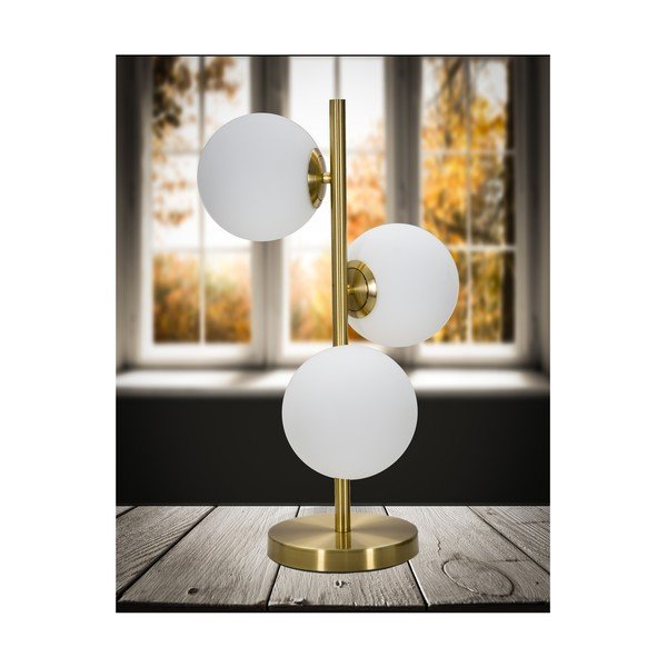 Stolová lampa v zlatej farbe Mauro Ferretti Glamy 3 Luci-image-1