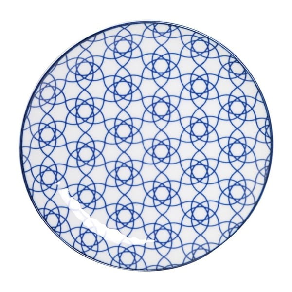 Modrý porcelánový tanier Tokyo Design Studio Stripe
