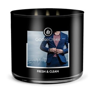 Pánska vonná sviečka v dóze Goose Creek Fresh & Clean, 35 hodín horenia