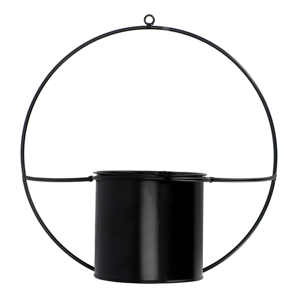 Čierny nástenný držiak na kvetináč Esschert Design Planter