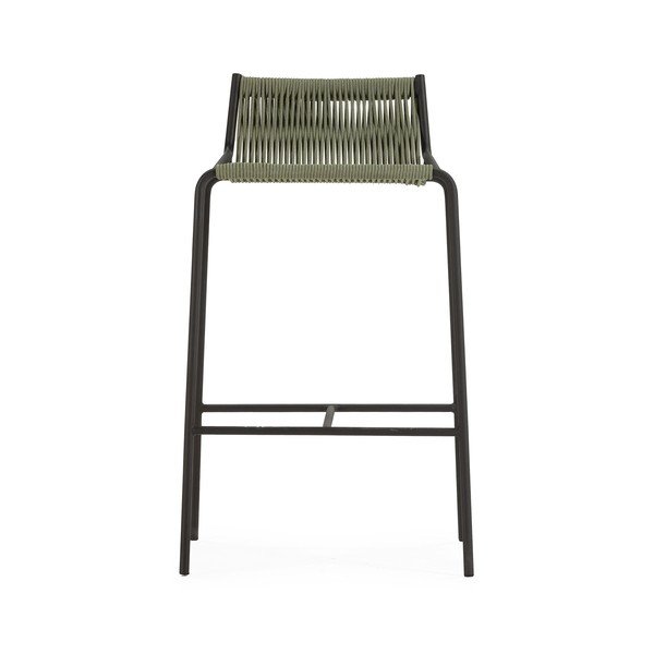 Zelená kovová barová stolička (výška sedadla 65 cm) Emily – Marckeric-image-2