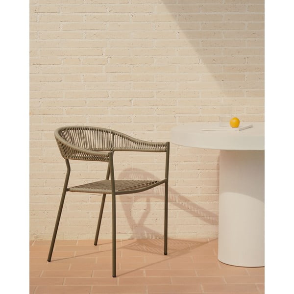 Kaki jedálenské stoličky z umelého ratanu v súprave 4 ks Futadera – Kave Home-image-1