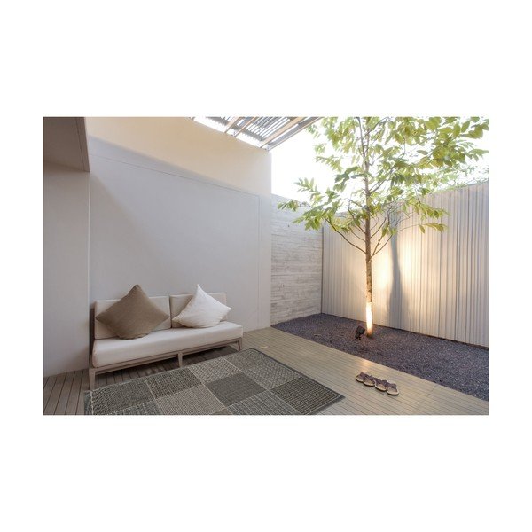 Vysokoodolný koberec vhodný do exteriéru Floorita Quadrotta Grey, 160 x 230 cm-image-2