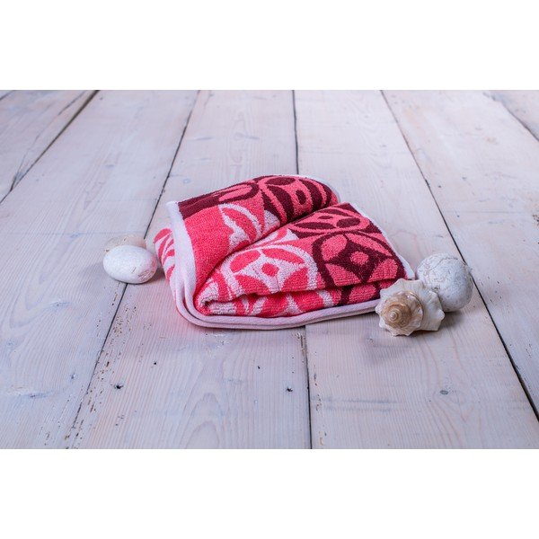 Ružová bavlnená osuška 70x140 cm Compass – JAHU collections-image-1