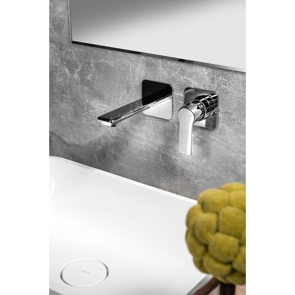 Podomietková umývadlová batéria v lesklej striebornej farbe (1 výstup) Pax – Sapho-image-1