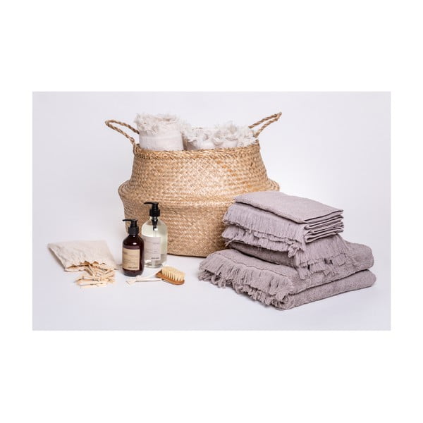 Sivé/hnedé bavlnené uteráky a osušky v súprave 8 ks – Bonami Selection-image-3