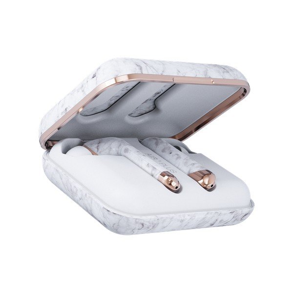 Bezdrôtové slúchadlá v mramorovobielej farbe Happy Plugs Air 1 Plus In-Ear-image-2