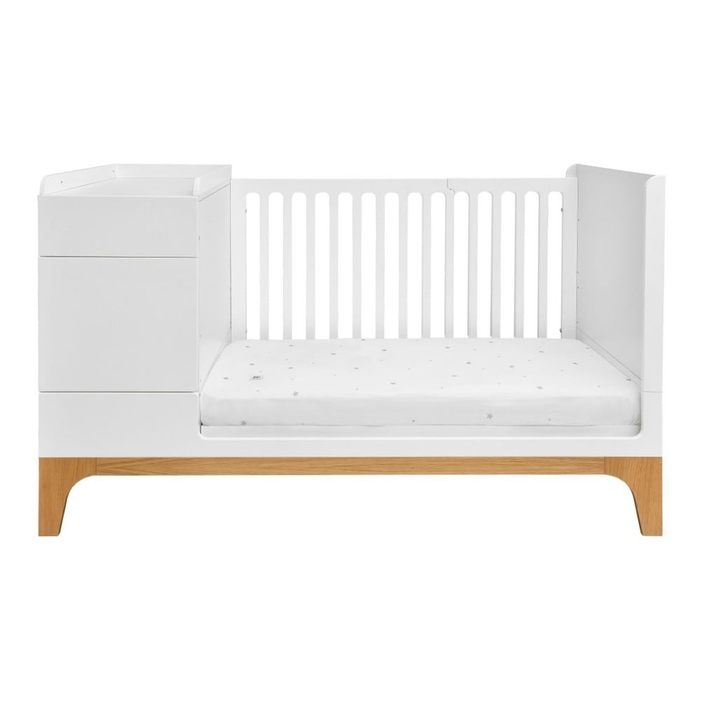 Biela variabilná detská posteľ BELLAMY UP, 70×120 cm
