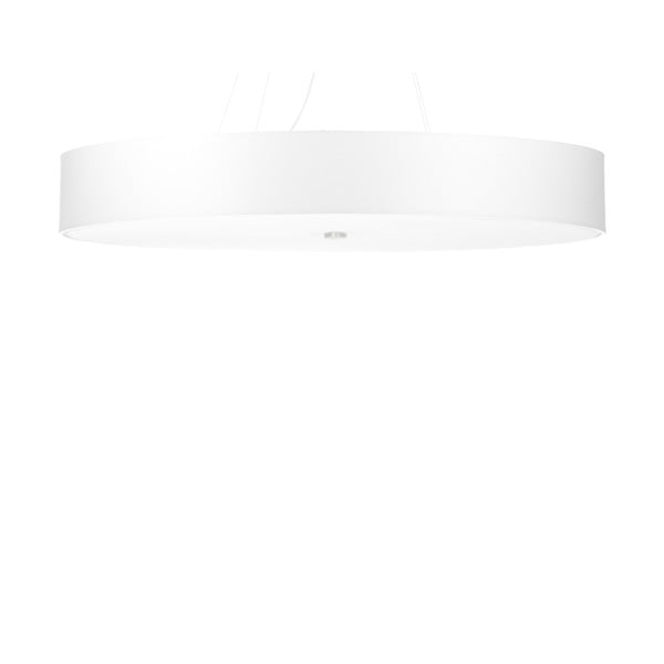 Biele závesné svietidlo s textilným tienidlom ø 100 cm Herra – Nice Lamps