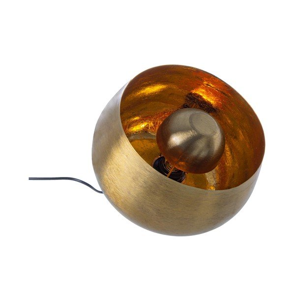 Kovová stolová lampa v zlatej farbe s kovovým tienidlom (výška  24,5 cm) Ishan – Bizzotto
