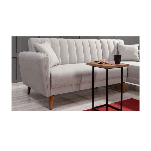 Biela rozkladacia rohová pohovka (pravý roh) Aqua – Balcab Home-image-3