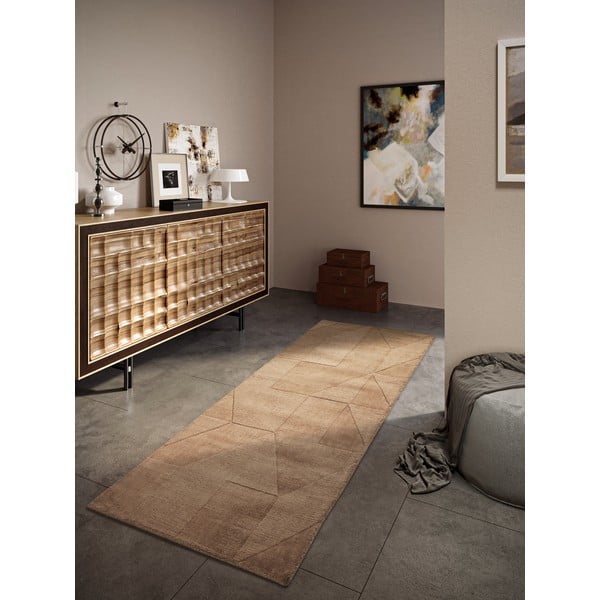 Béžový ručne tkaný vlnený behúň 80x250 cm Ursule – Villeroy&Boch-image-1