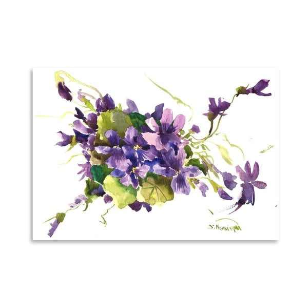 Plagát Violet Flowers od Suren Nersisyan