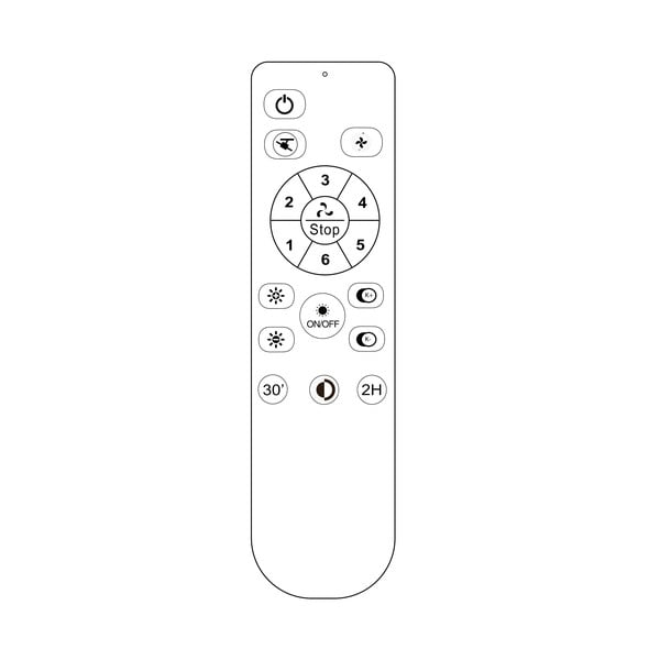 Biele LED stropné svietidlo na diaľkové ovládanie/s ventilátorom Alan Move – SULION-image-4