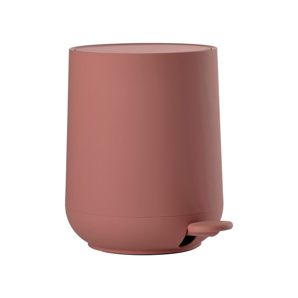 Svetločervený nášľapný plastový odpadkový kôš 3 l Nova – Zone