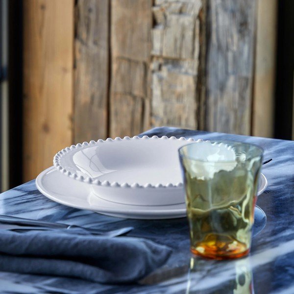 Biely kameninový tanier na polievku Costa Nova Pearl, ⌀ 24 cm-image-2